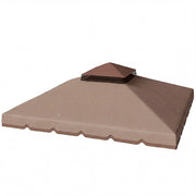 Telo di Ricambio per Gazebo 3x3m ¨C Xylo ¨C Doppio Tetto con Fori Drenaggio UPF 30+ Beige