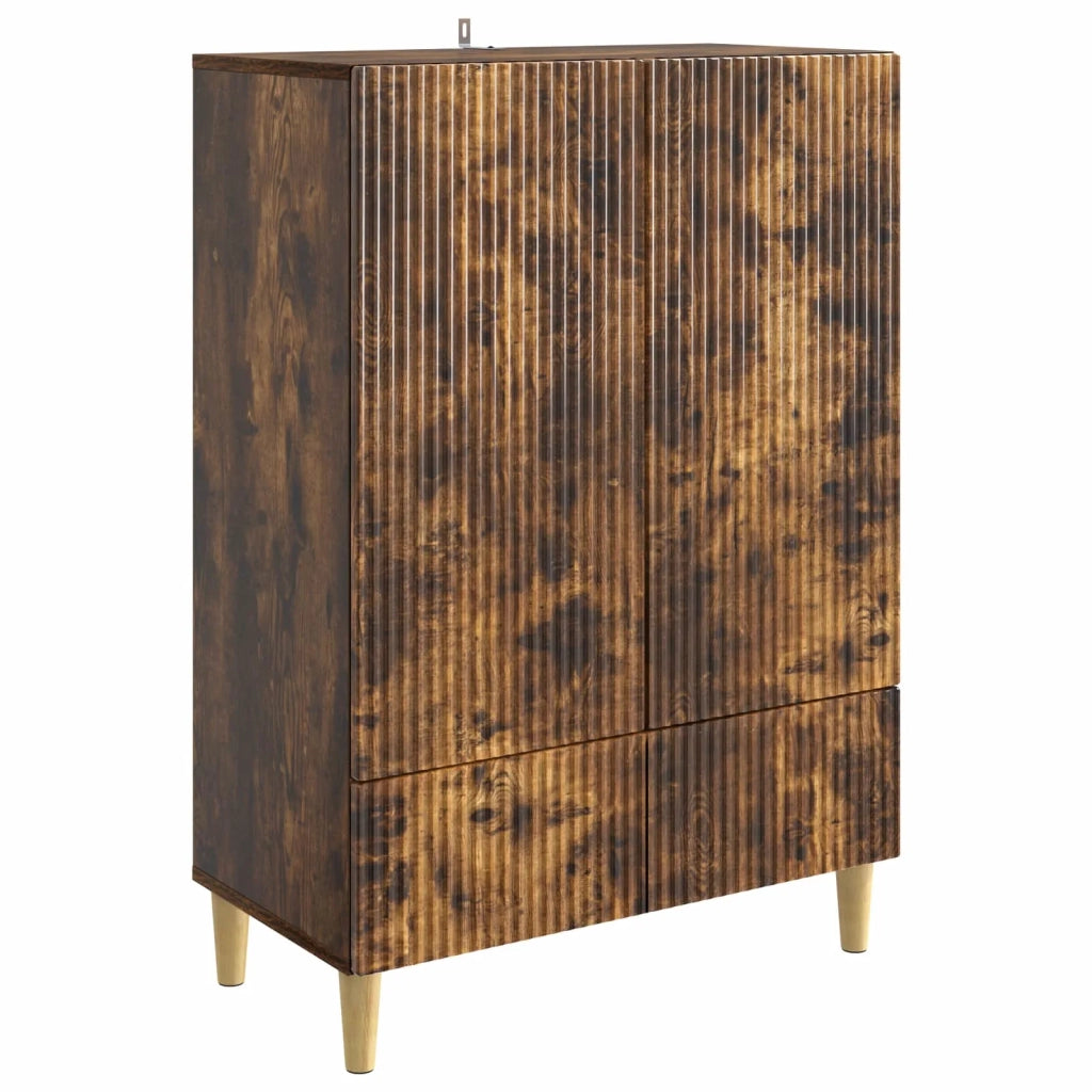 Credenza | Madia | Buffet da pranzo | Armadio da pranzo Rovere Fumo 66 x 34,5 x 95 cm Legno ingegnerizzato