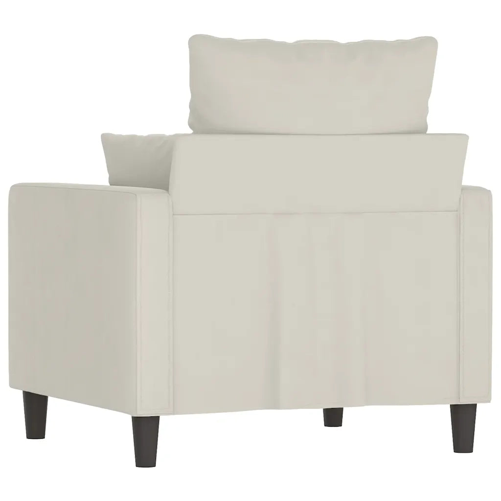 Poltrona | Sedia Relax Crema 60 cm Velluto