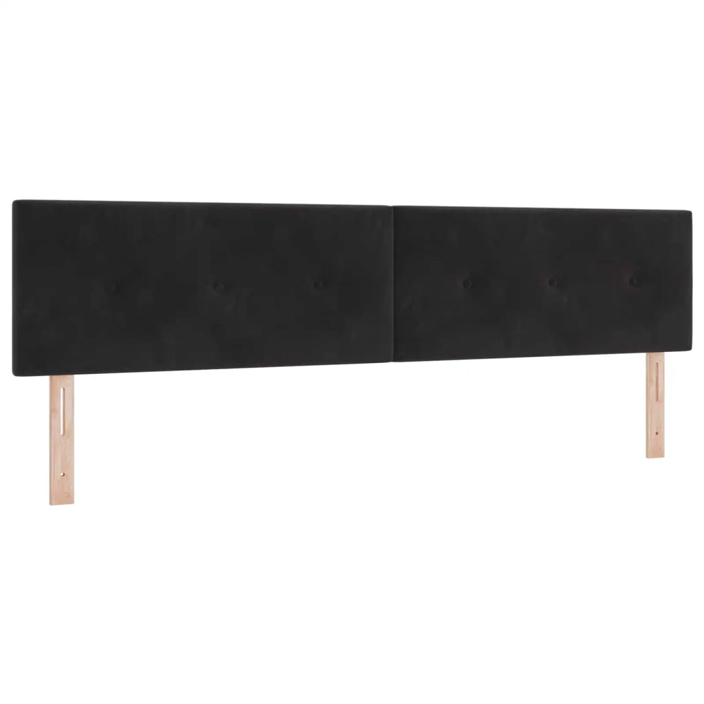 Testiera | Testata LED con strisce LED Nero 200 cm Velluto