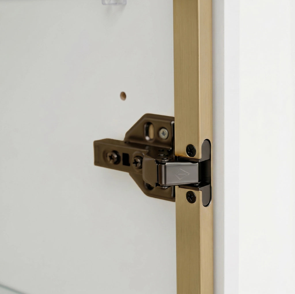 Armadio alto con anta in vetro, ripiani in vetro regolabili in altezza e cassetto, piedi in metallo, decorazione a onde, per soggiorno, camera da letto e ingresso