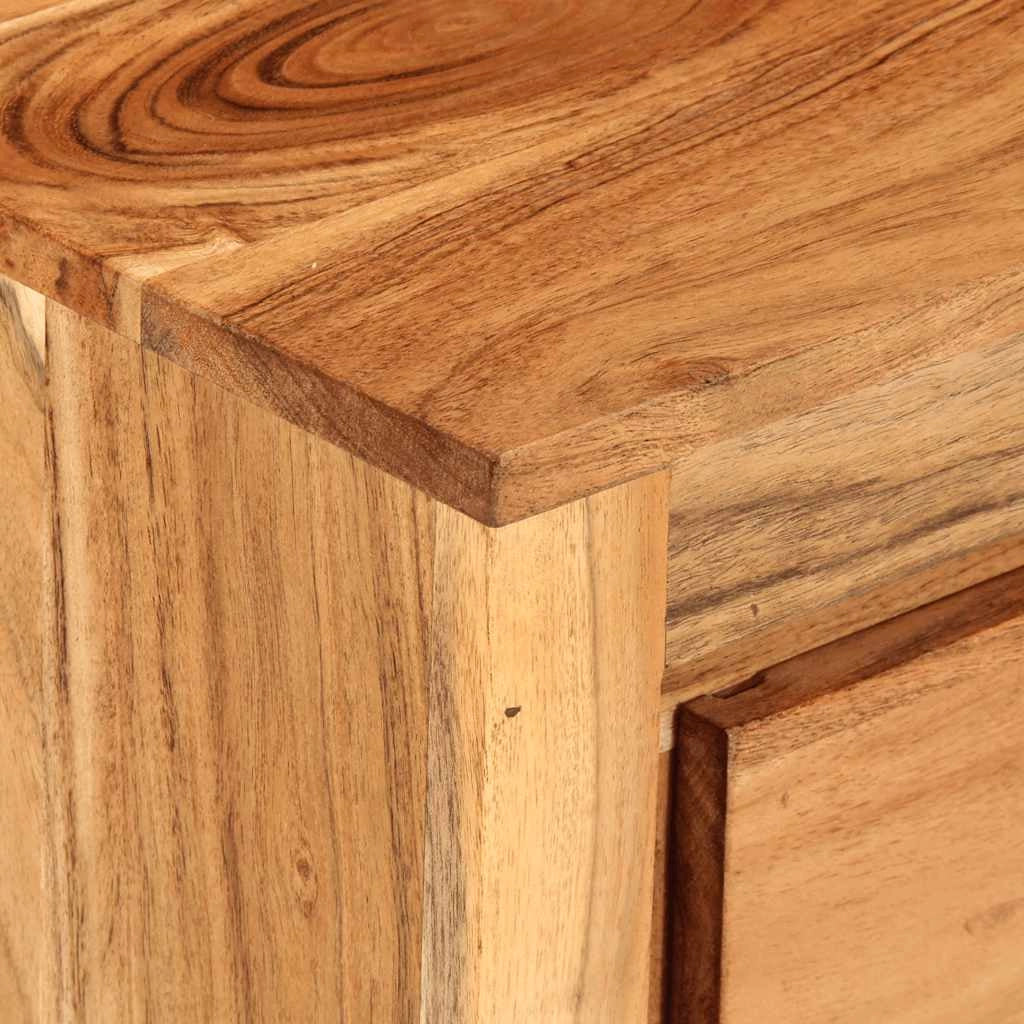 Cassettiera 55 x 33 x 75 cm ampio spazio di archiviazione design contemporaneo ingresso legno massello di acacia marrone miele 02_0056676