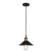 Lampada a sospensione Italux Kermio nera ottone E27