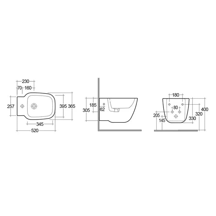 Bidet sospeso serie one