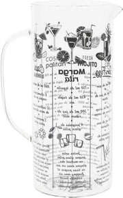Set di due caraffe da cocktail da 2 litri con coperchio