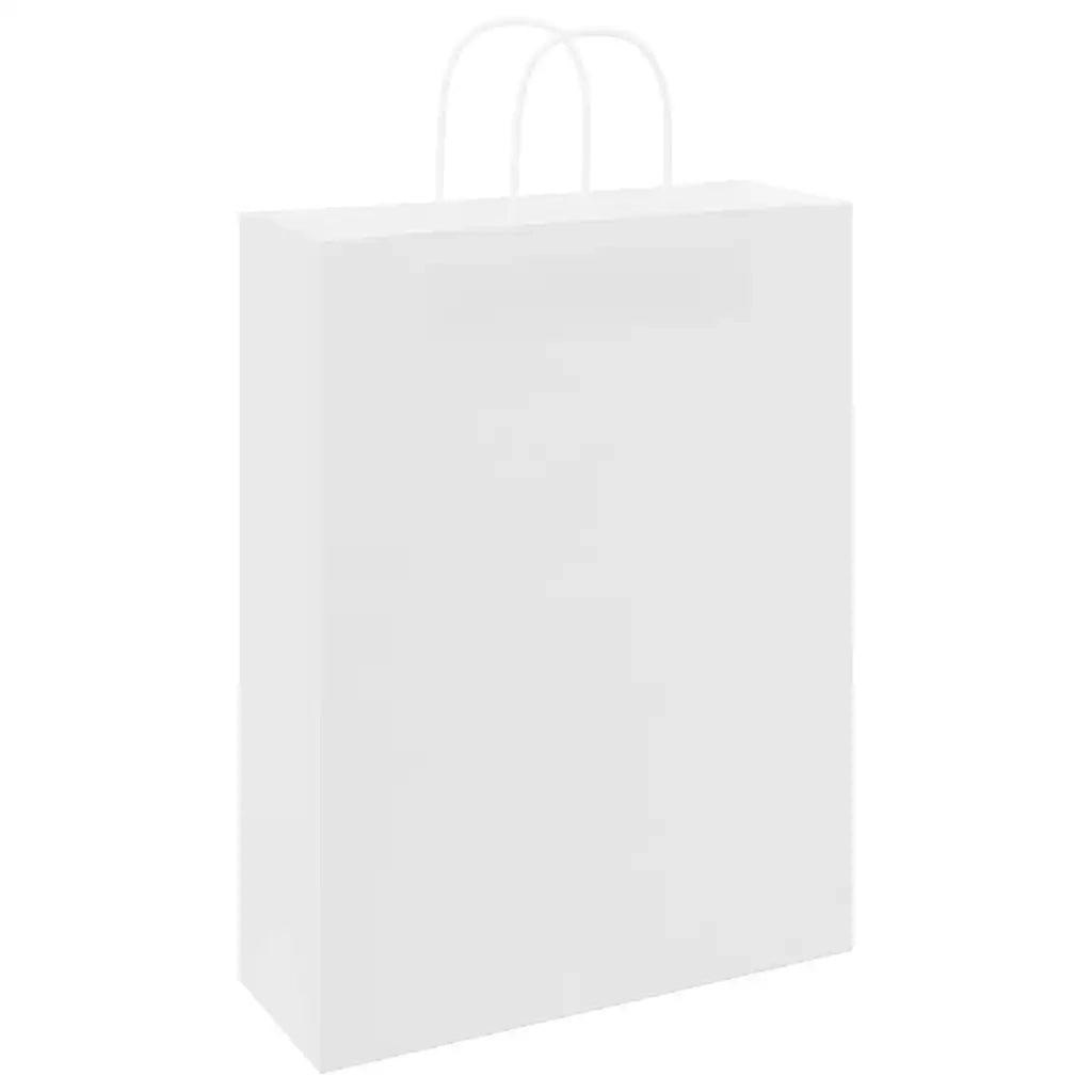 Sacchetti di Carta 250 pz con Manici Bianchi 32x12x42 cm CFW1771794