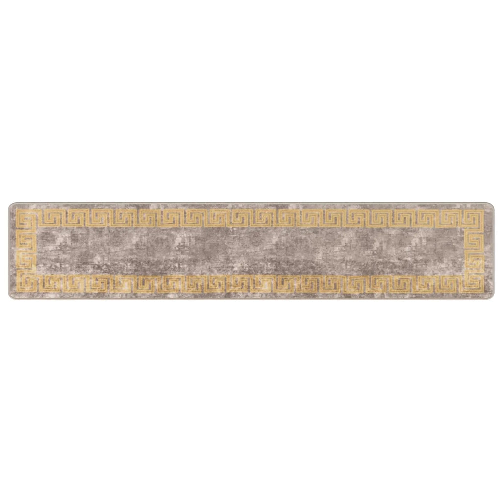 Runner Tappeto MARSA Grigio 50 x 250 cm Poliestere e PVC 42023347