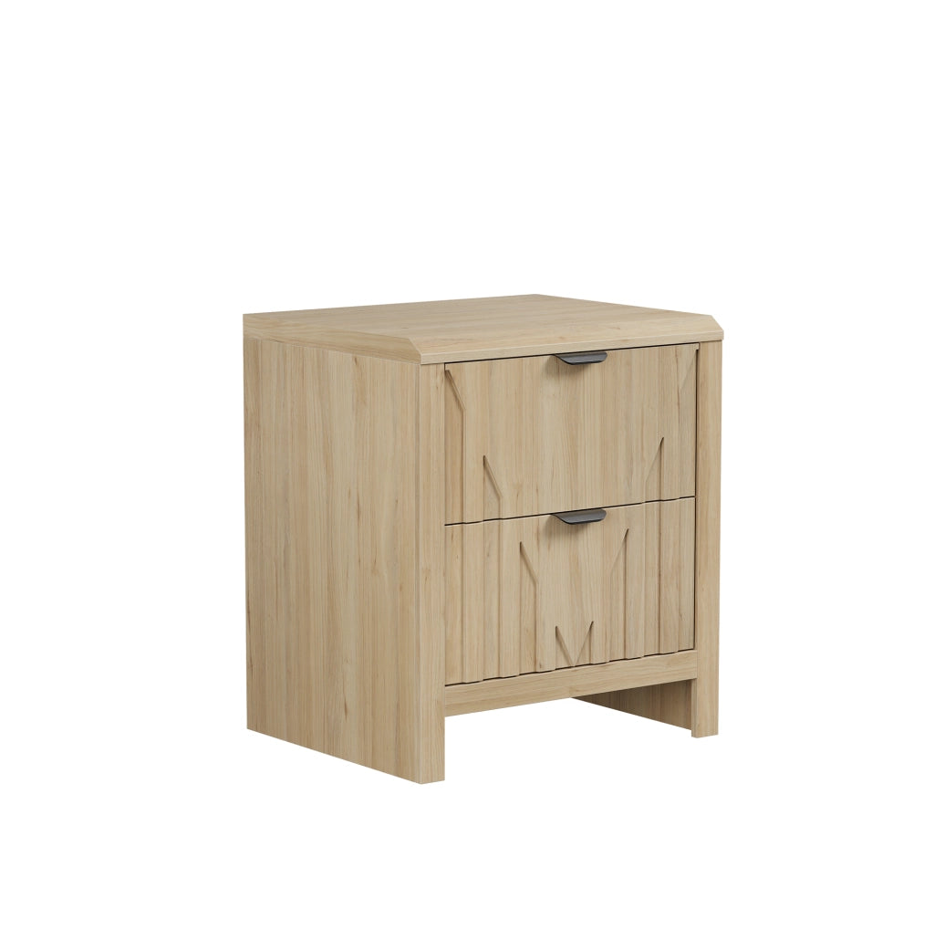 Comodino con cassetto effetto rovere in MDF