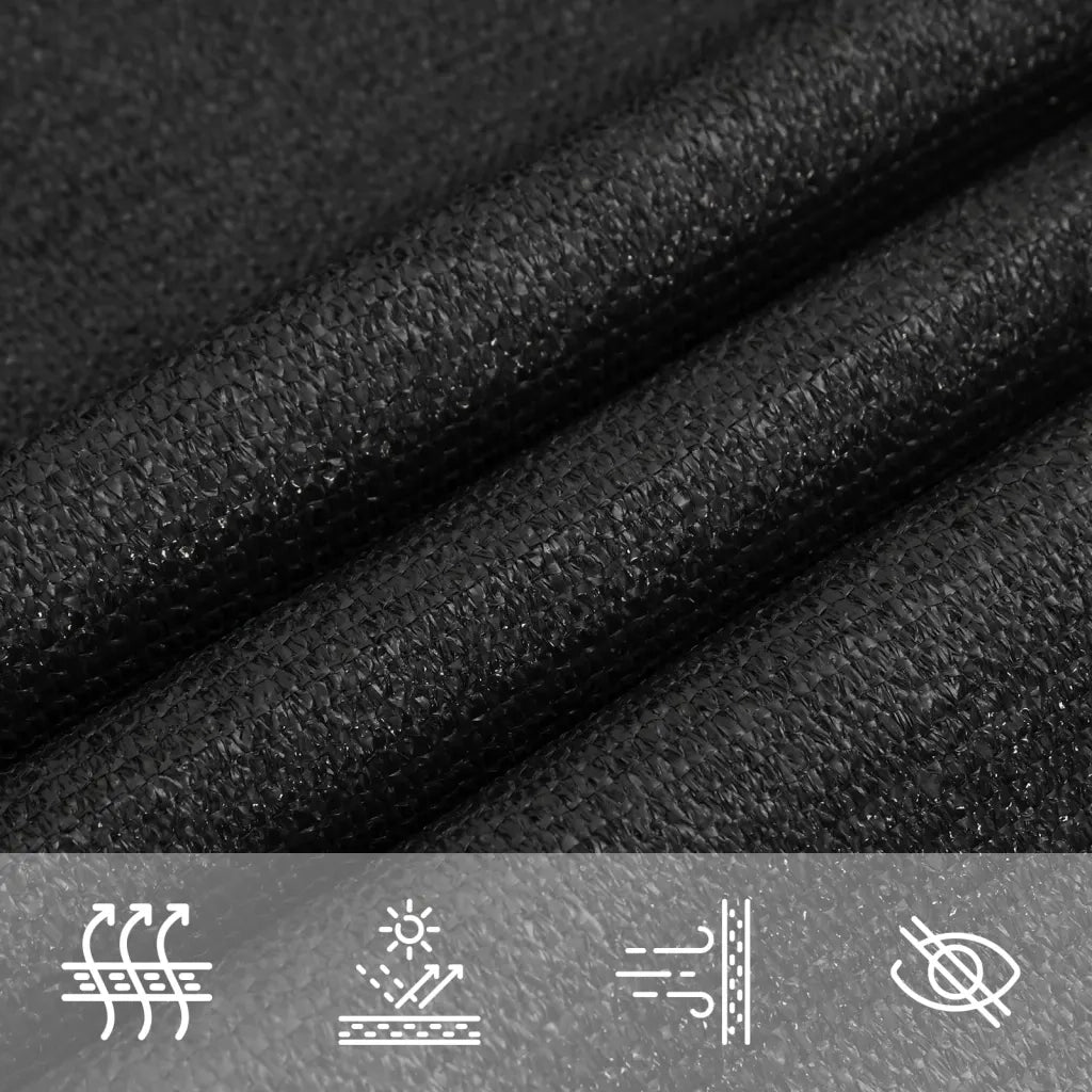 Vela Parasole 160 g/m² Nera 3,6x3,6x3,6 m in HDPE 311748