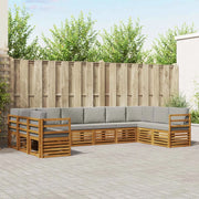 Set divano sezionale 10 pcs Grigio Naturale e Chiaro 3375541