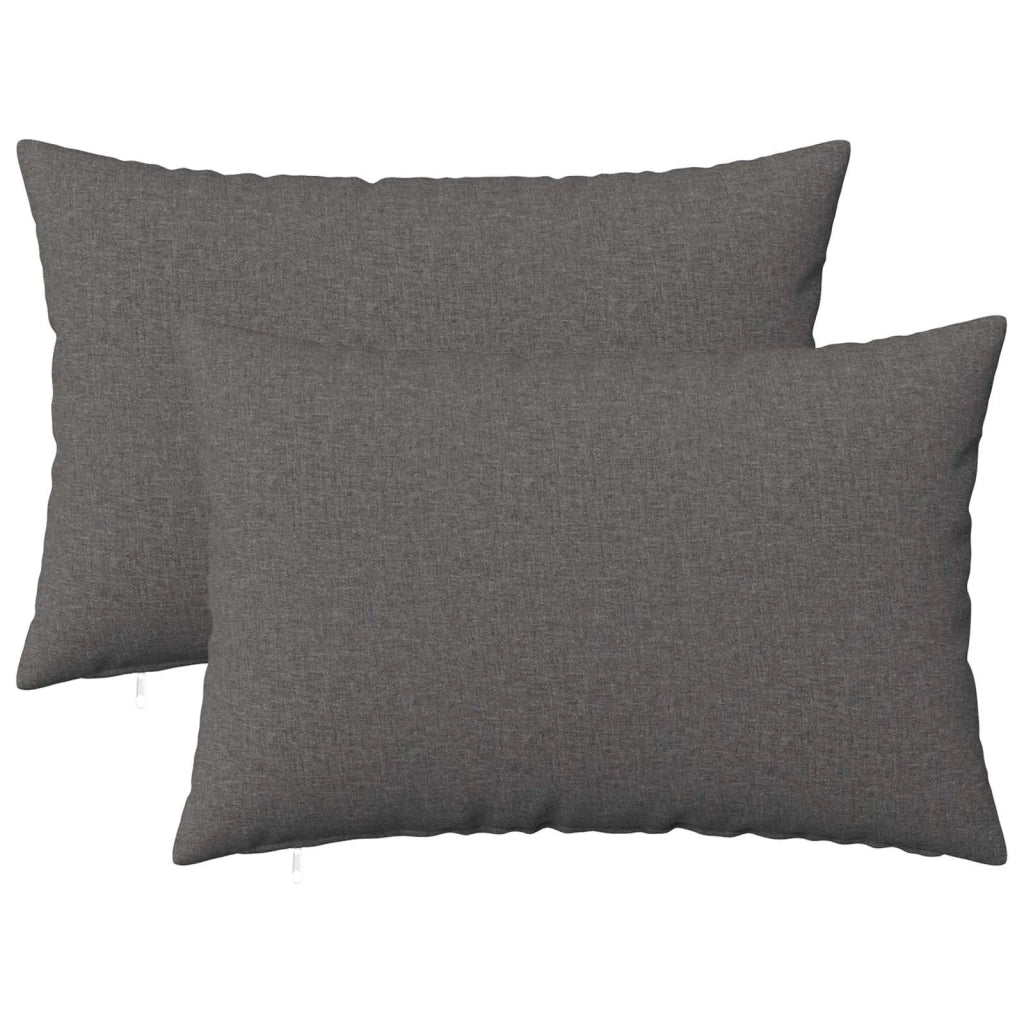 Cuscino con cuscino HEERLEN 2 pz Grigio Chiaro Tessuto 924931