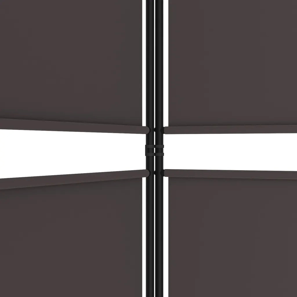Divisorio Ambienti | Divider per stanze | Paravento a 6 Pannelli Marrone 300x200 cm in Tessuto