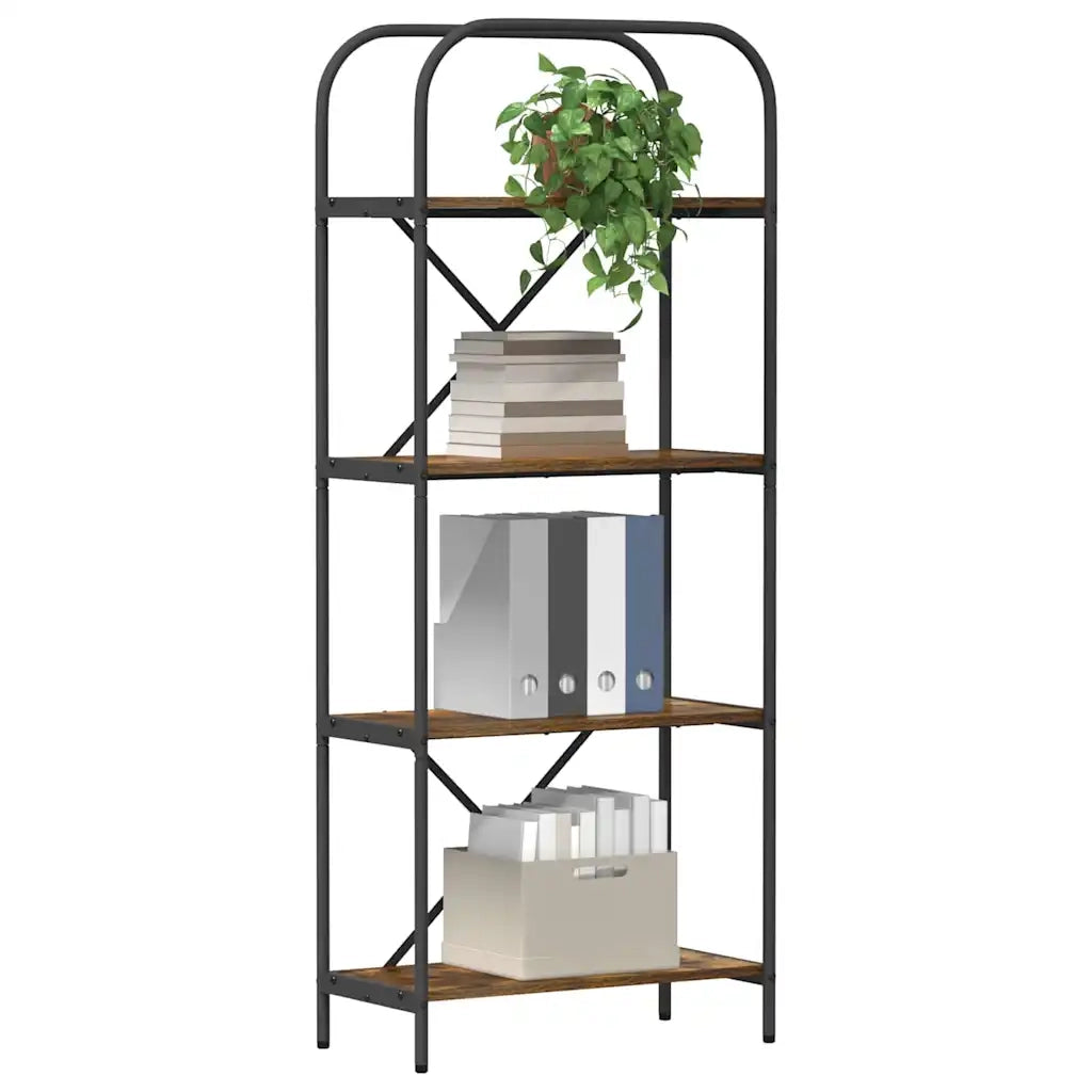 Libreria Rovere fumé 60 x 30 x 146 cm Legno multistrato 879859