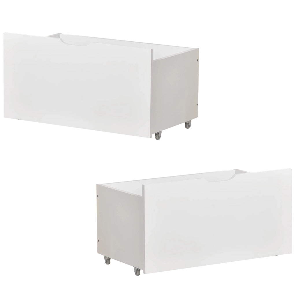 Set di due cassetti sottoletto bianchi 38 cm