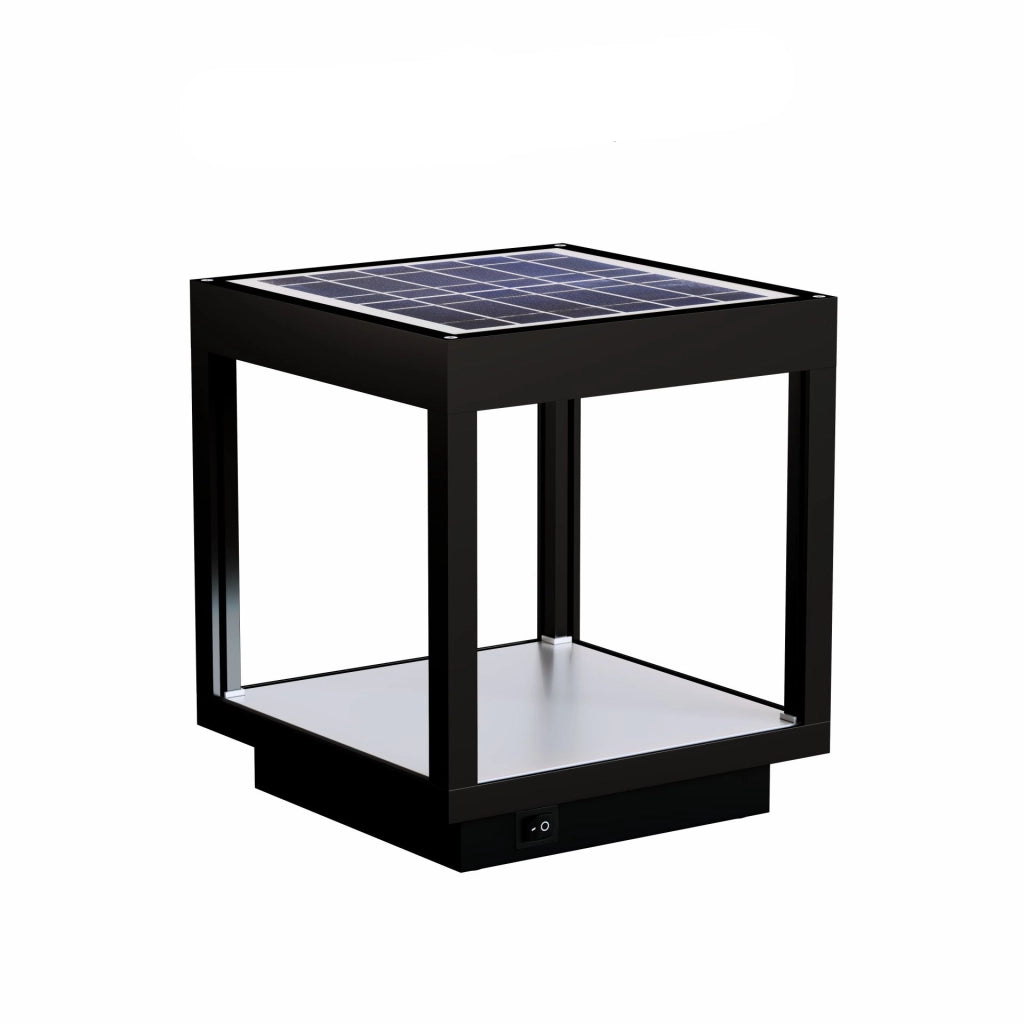 Lanterna Visor Solare a Led da 3,5w a batteria, IP54 Nero