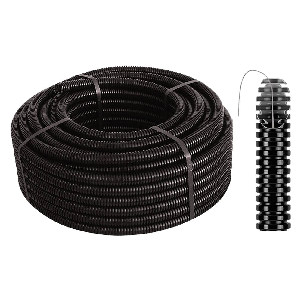 tubo corrugato piegh. con tirafilo diam.20-mt50