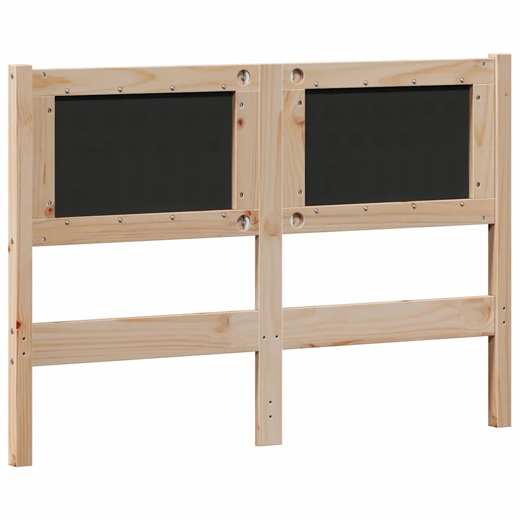 Testiera Marrone e grigio chiaro 120 cm Legno di pino massello 879019