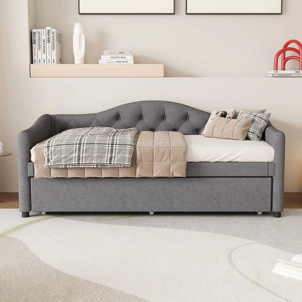 Letto a scomparsa 90x200 cm - Xylo - Grigio, divano letto, letto a panca