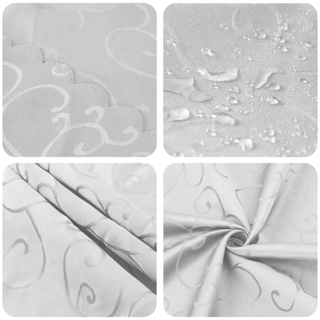 Tovaglia da Tavolo 5 pz Rettangolare Bianco 140 x 180 cm 42040462