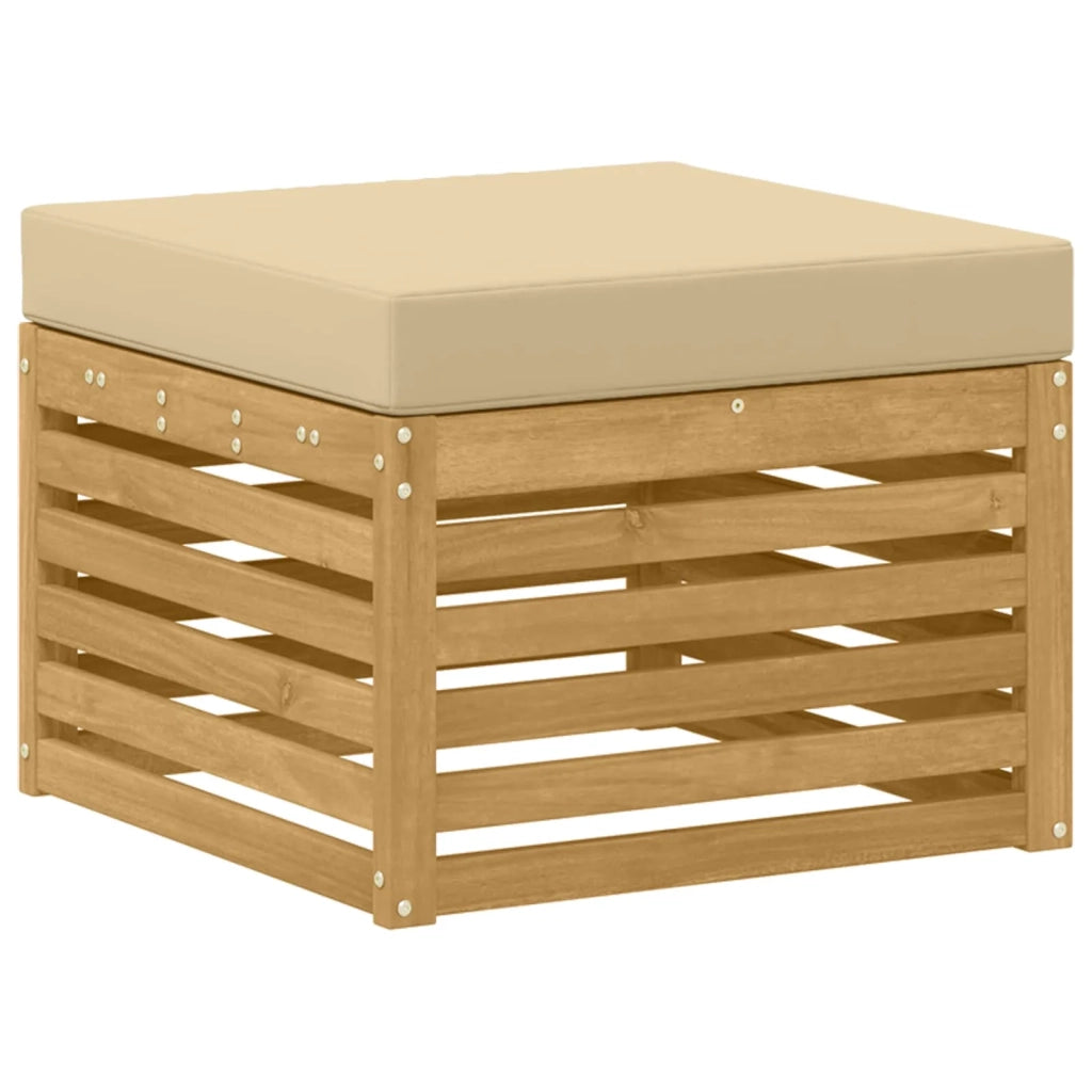 Set di divani da esterno 7 pcs Bianco e Beige 3392198