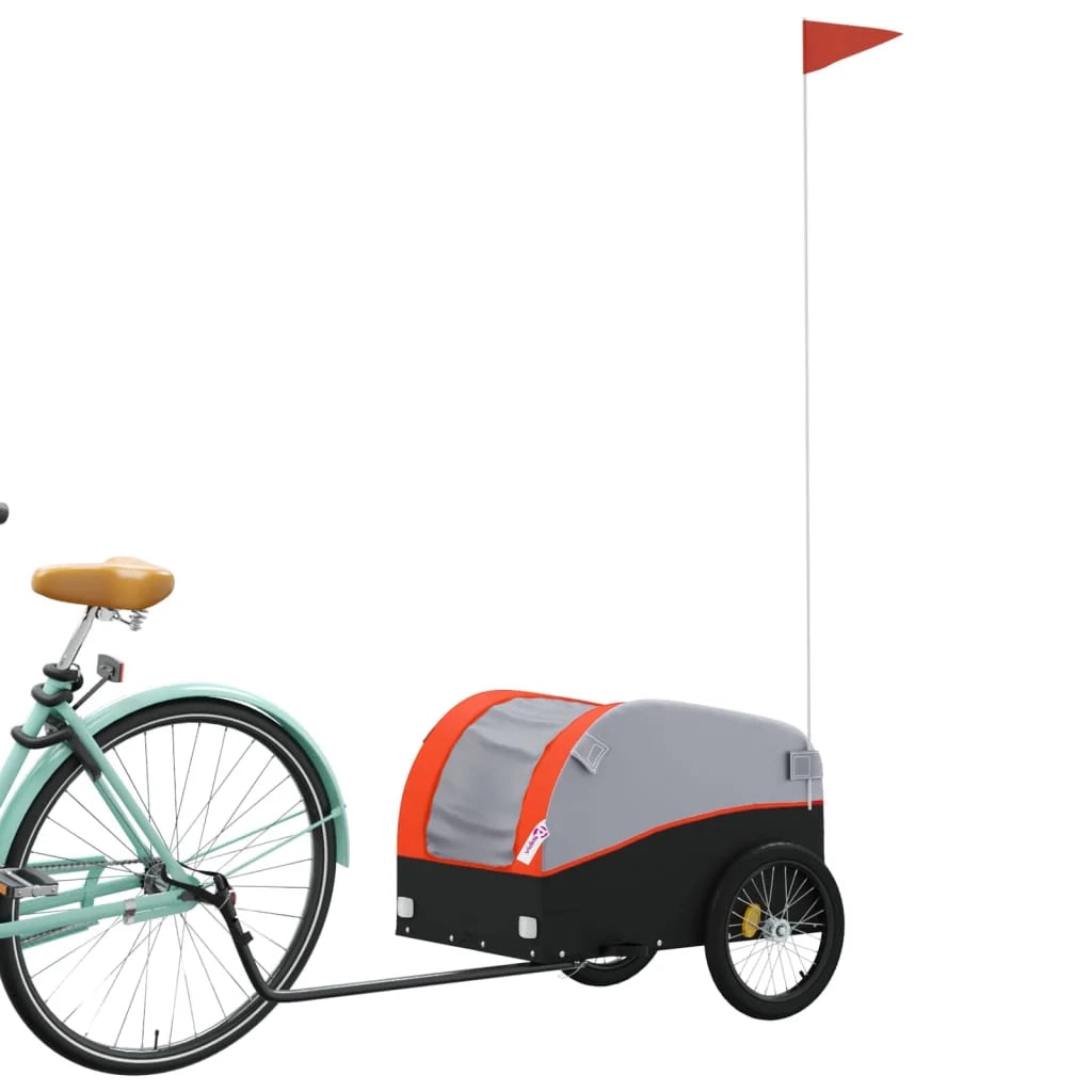 Rimorchio per trasporto biciclette capacità 30 kg ferro arancione 02_0044157