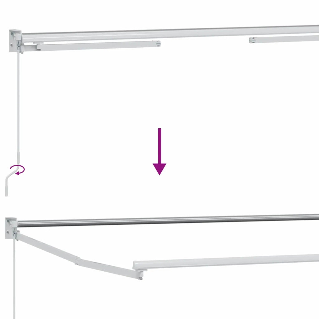 Tenda retrattile manuale con LED Multicolore 3 x 2,5 m 3419254