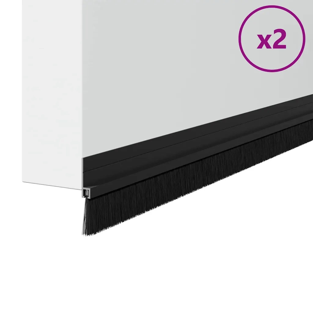 Spazzole per porte autoadesive 2 pz Nero 100 cm CFW4670488