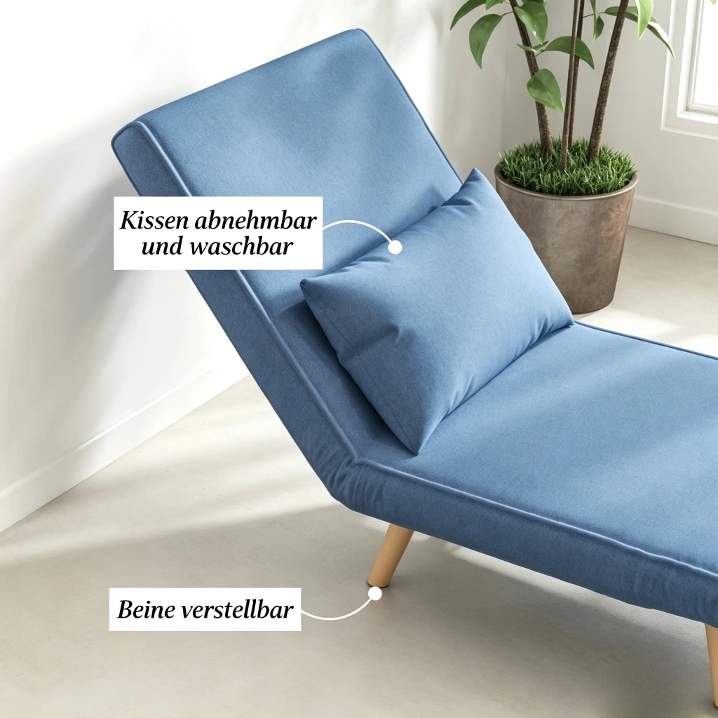 Divano letto pieghevole con schienale regolabile, divano pieghevole moderno, mobile versatile per il soggiorno (solo con 1 divano pieghevole)