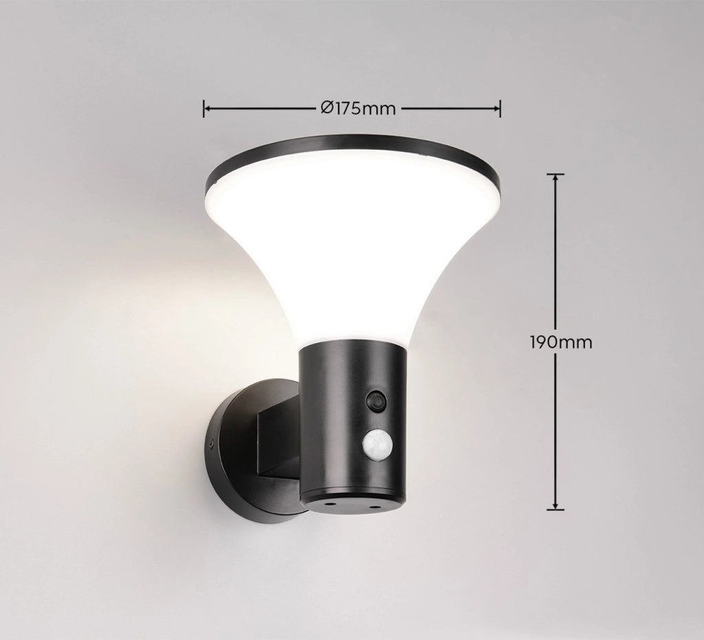 Applique esterna solare ibrida LED IP44 nera GORDA RL