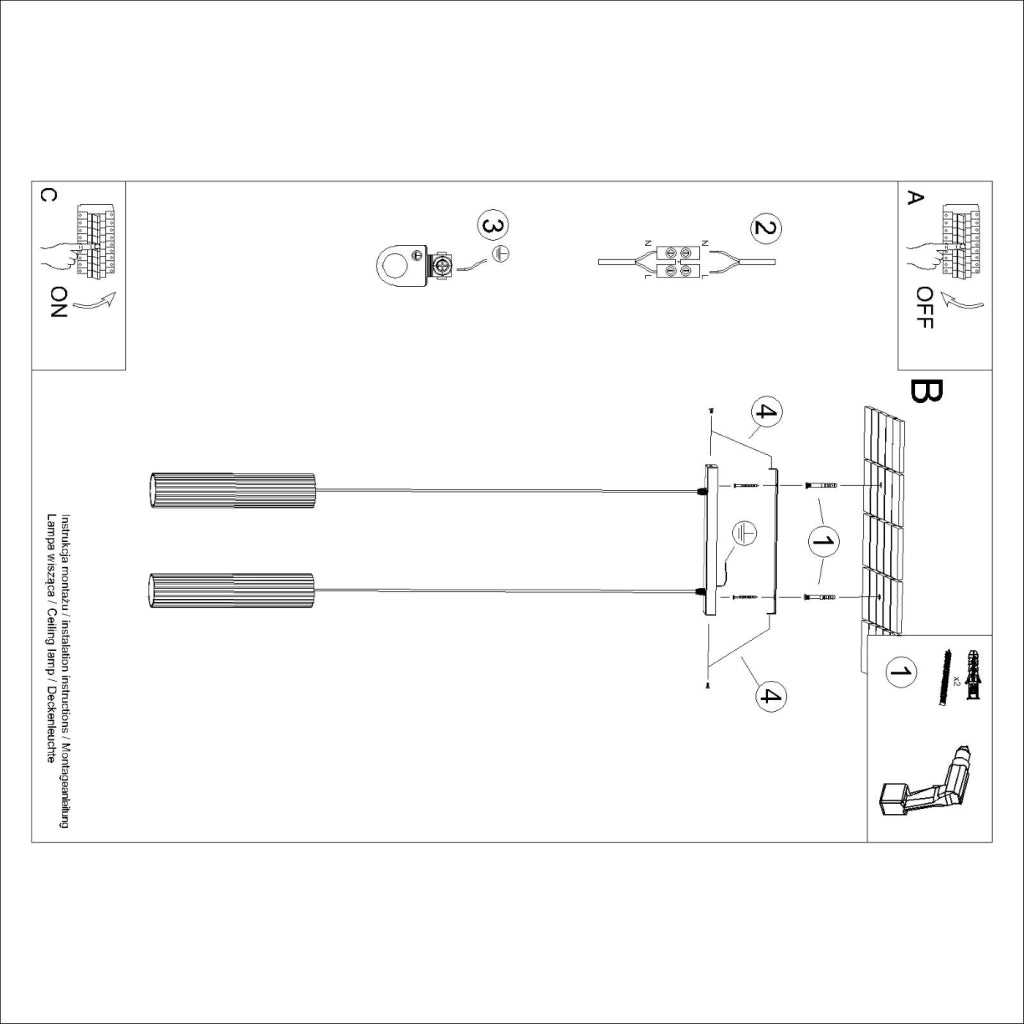 Lampada a sospensione KARBON 2 beige