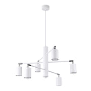 Lampada moderna in acciaio bianco a 6 luci LEMMI Bittersweet Shimmer GU10