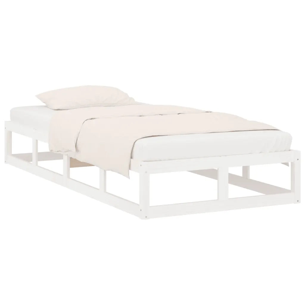 Giroletto-Struttura Letto Bianco 90x200 cm in Legno Massello 237224