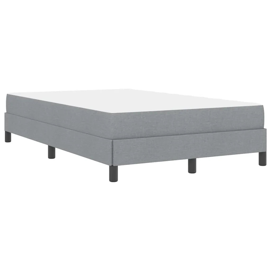 Letto a molle con materasso Grigio chiaro 120 x 190 cm Tessuto