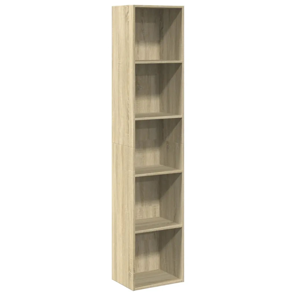 Libreria-Scaffale per Libri-Mobile di Stoccaggio Rovere Sonoma 40x30x189 cm in Legno Multistrato