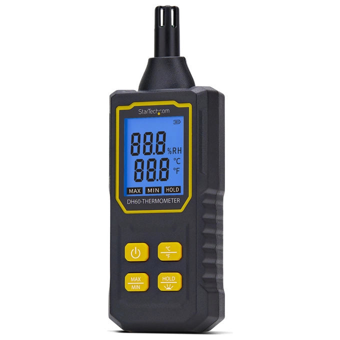 StarTech.com DH60-THERMOMETER Termoigrometro Digitale Misuratore Portatile Umidita' e Temperatura Display LCD Sala Server Ufficio