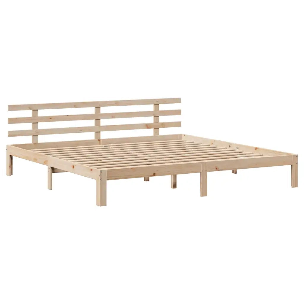 Letto matrimoniale | Letto per adulti | Giroletto con Testiera 180x200 cm Massello Pino