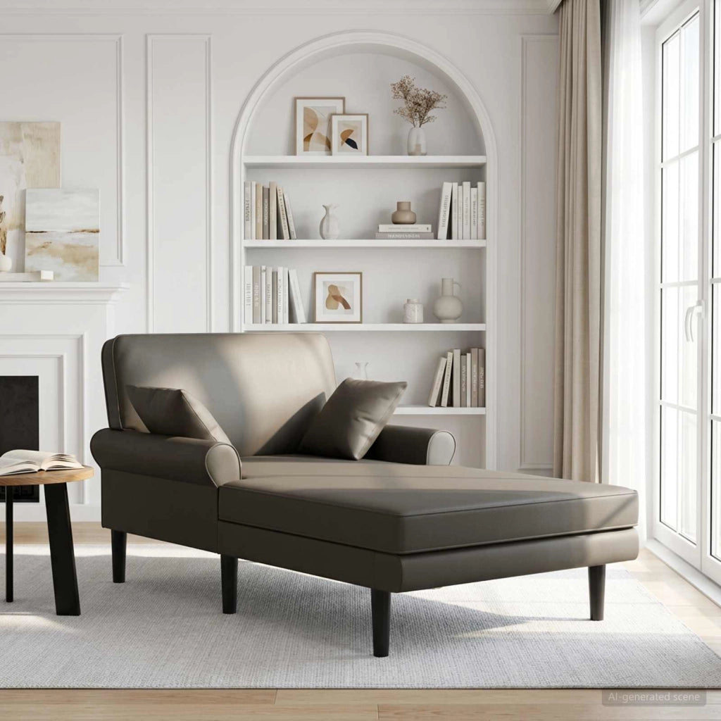 Chaise longue Grigio Similpelle 42048096