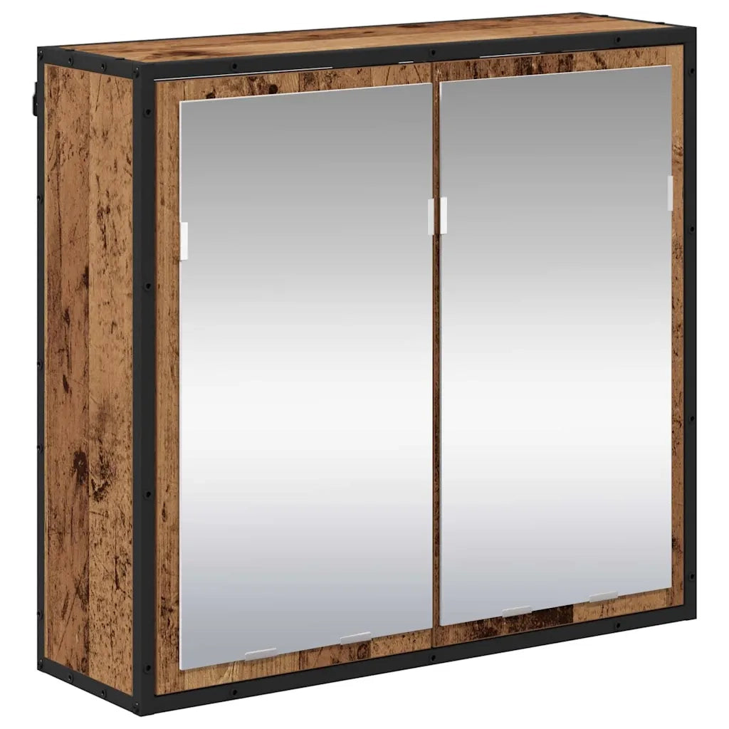 Set di mobili per il bagno con cassetto 4 pcs Legno vecchio