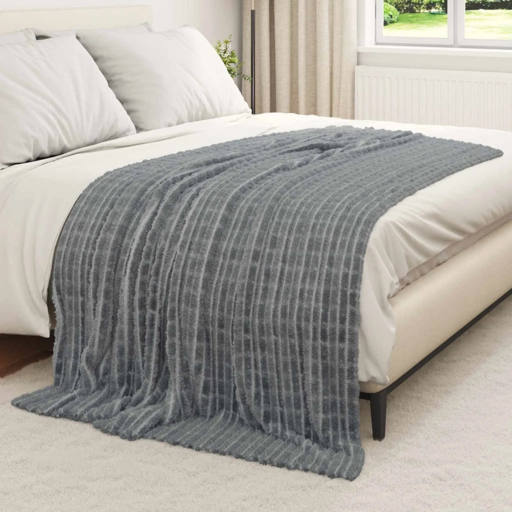 Coperta Grigio scuro 200 x 150 cm Panno