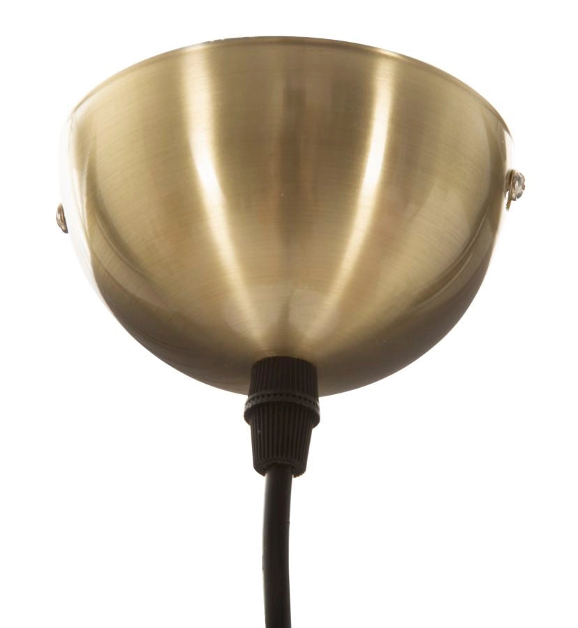 Lampadario Glamy 50x30x100 cm in Ferro e Vetro Bianco e Oro