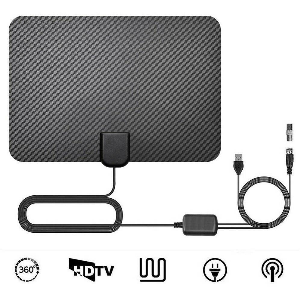 Trade Shop - Antenna Amplificata Tv Digitale Terrestre Interna Hdtv 1080p Vhf / Uhf 29db -