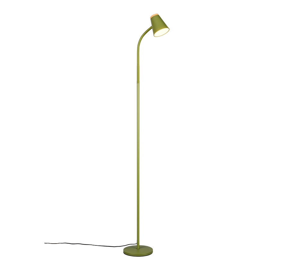 Piantana LED, plastica, verde, H 145 cm, Pongo
