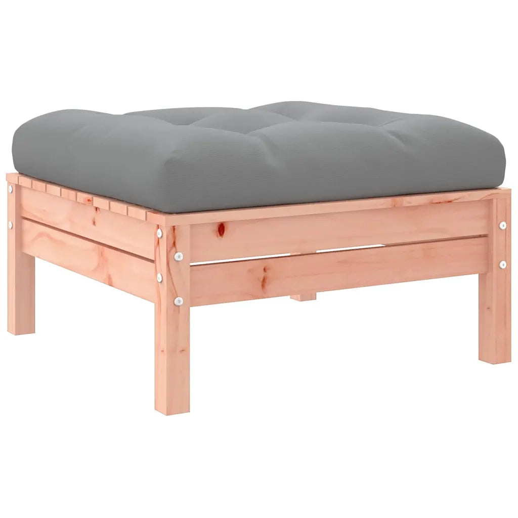 Poggiapiedi da Giardino con Cuscino Legno Massello di Douglas CFW7346067