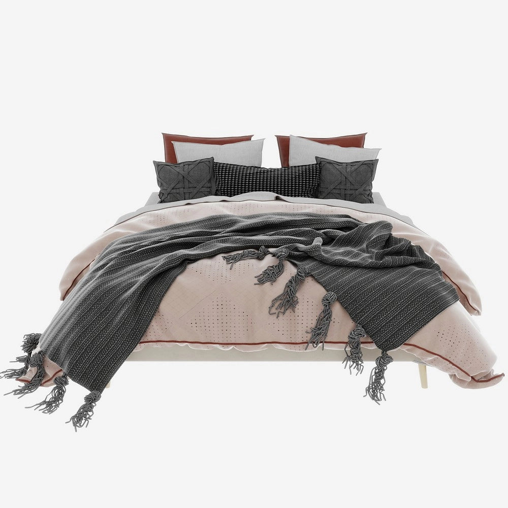Letto Matrimoniale in Velluto ¨C MINIMAL ¨C Beige 160x200