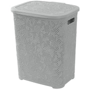 PORTABIANCHERIA PLASTICA FLOWER 50L GRIGIO