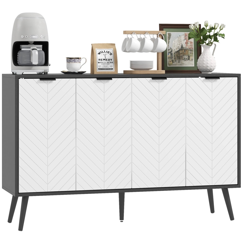 Armadio ¨C zephmum ¨C Bianco e nero 120x35x77,4 cm