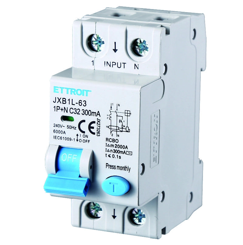 Ettroit Magnetotermico Differenziale 1P+N 32A 300mA 220V 6kA JX273263