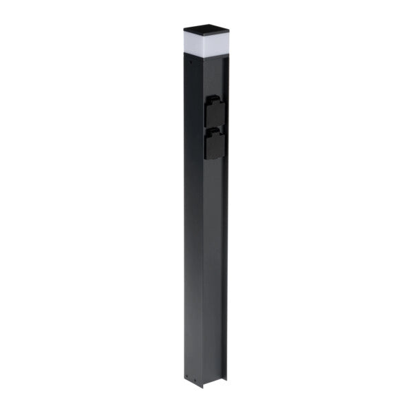 Paletto giardino 80cm nero quadrato G9 IP44 Kanlux