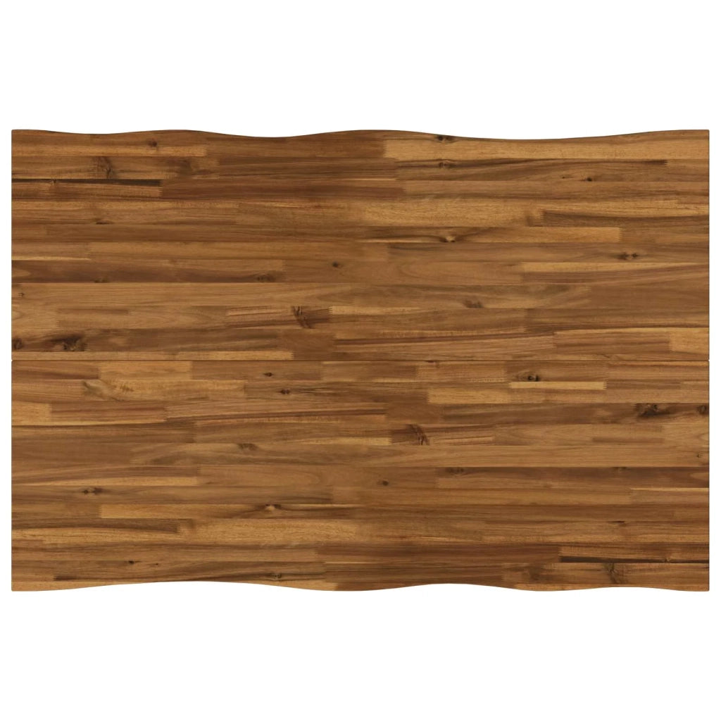 110 x 55 x 75 cm Legno di Acacia Massello Naturale e Caffè 938664