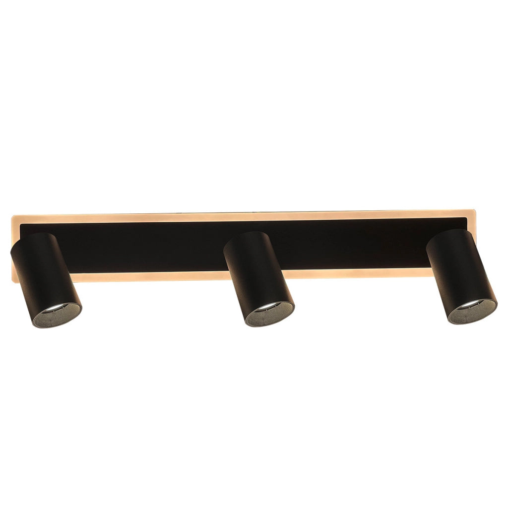 Applique moderna nera Parma 3xGU10+LED CCT LightPrestige